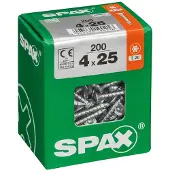 Spax DIY Universal Senkkopf T-STAR plus VGW WIROX A9J 4x25 L 200 St.
