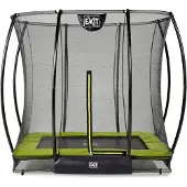Exit Silhouette Trampolin 153x214cm, mit Sicherheitsnetz, Bodentrampolin, Rechteckig, für Kinder, Grün