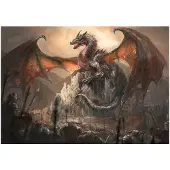 Kärkkäinen Fototapete Dragon Castle Braun/Orange