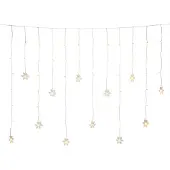 Konstsmide LED Lichtervorhang mit Schneeflocken 60 ww LED 4049-103