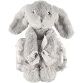4Living 2tlg. Set: Wohndecke "Bunny" in Grau - onesize