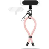 Nalia Wristy Edition - Lanyard Universal Handykette - Handgelenk-Schlaufe mit Metall-Karabiner - Blossom Rosa