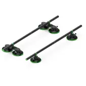 TreeFrog Roundbar Träger 40 kg Schwarz - vielseitiger Dachträger ohne Reling....