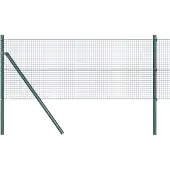 vidaXL Geschweißter Drahtzaun, bodenverankert 100 x 0,6 m Grün Netz