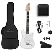 Gear4Music VISIONSTRING 3/4-E-Gitarre – Paket Weiß