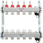 Salus gulvvarmemanifold 5-kreds med flowmeter