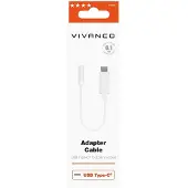 Vivanco ViVancoAAVVUSBC10W, 0,1 m, USB C, 3.5mm, Weiß, Männlich, Weiblich