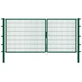 GAH Alberts Alberts 648299 Doppeltor Flexo mit Zubehör, grün, Breite 350 cm, Höhe 160 cm
