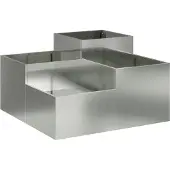 vidaXL Gartenblumentopf Silber 100 x 100 x 48 cm Verzinkter Stahl