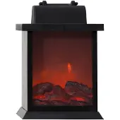 Star Trading LED-Laterne 'Fireplace', Farbe: schwarz