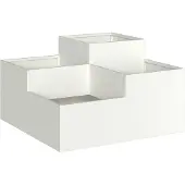 vidaXL Gartenblumentopf Weiß 100 x 100 x 48 cm Stahl