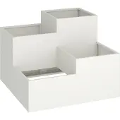 vidaXL Gartenblumentopf Weiß 80 x 80 x 60 cm Stahl