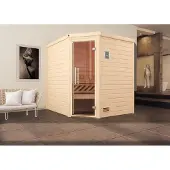 Weka Premium-Massivholzsauna 45 mm TURKU 2 GT x B x T x H x 195 x 195 x 205