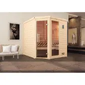 Weka Premium-Massivholzsauna 45 mm TURKU 2 GTF x B x T x H x 195 x 195 x 205