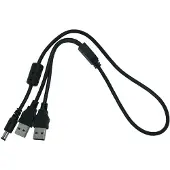 Silex E1639, 0,5 m, 2 x USB A, Schwarz