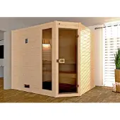 Weka Massivholzsauna 38 mm VALIDA Eck 3 GTF x B x T x H x 239 x 189 x 204