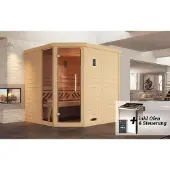 Weka Premium Massivholz-Elementsauna KEMI Gr. 2 Sparset 7,5 kW BioS inkl. digitaler Steuerung x B x T x H x 195 x 195 x 200
