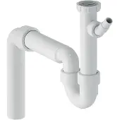 Geberit Rohrbogengeruchsverschluss 152556111 11/2" x 40mm, mit Winkelschlauchtülle, Abgang vertikal, für Spülbecken, weiß