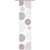Home wohnideen Xxxl Flächenvorhang , Bordeaux , Textil , Kreise , 60x245 cm , mit Paneelwagen, Seidenoptik, Metallabschlussleisten , Wohntextilien, Gardinen &