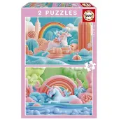Educa Puzzle Magische Einhö rner 2x48 dlks