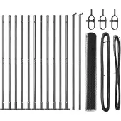 vidaXL Sechseckzaun mit Betonsockel 25 x 1,2 m PVC-beschichteter Stahl