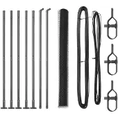 vidaXL Sechseckzaun mit Betonsockel 10 x 1,6 m PVC-beschichteter Stahl