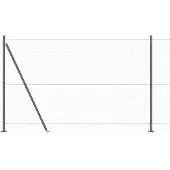 vidaXL Sechseckzaun mit Betonsockel 100 x 1,5 m Grau Netz