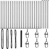 vidaXL Sechseckzaun mit Betonsockel 50 x 1,4 m PVC-beschichteter Stahl