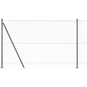 vidaXL Sechseckzaun mit Betonsockel 25 x 1,5 m PVC-beschichteter Stahl