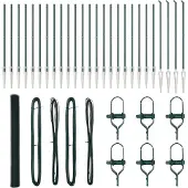 vidaXL Sechseckzaun mit Pfosten 50 x 1,5 m PVC-beschichteter Stahl