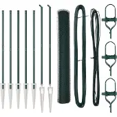 vidaXL Sechseckzaun mit Pfosten 10 x 1,4 m PVC-beschichteter Stahl