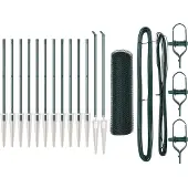 vidaXL Sechseckzaun mit Pfosten 25 x 0,4 m PVC-beschichteter Stahl