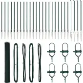vidaXL Sechseckzaun mit Pfosten 50 x 1,2 m PVC-beschichteter Stahl