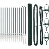vidaXL Sechseckzaun mit Pfosten 25 x 1,6 m PVC-beschichteter Stahl
