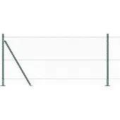 vidaXL Sechseckzaun mit Betonsockel 100 x 1 m PVC-beschichteter Stahl