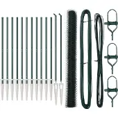 vidaXL Sechseckzaun mit Pfosten 25 x 1,6 m PVC-beschichteter Stahl