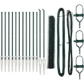 vidaXL Sechseckzaun mit Pfosten 25 x 1,4 m PVC-beschichteter Stahl