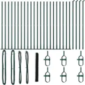 vidaXL Sechseckzaun mit Betonsockel 50 x 1,5 m PVC-beschichteter Stahl