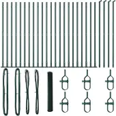 vidaXL Sechseckzaun mit Betonsockel 50 x 1,2 m PVC-beschichteter Stahl