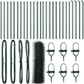 vidaXL Bodenmontierter Sechseckzaun 50 x 0,5 m PVC-beschichteter Stahl