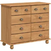 vidaXL Schubladenkommode mit Schubladen ASKIM Braun 91 x 40 x 79 cm
