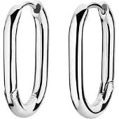Rosefield JEOLS-J568 Damen-Ohrringe Creolen Oval Silberfarben