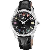 Lotus Damen Uhr Classic Elegant Leder Armbanduhr schwarz UL18899/6