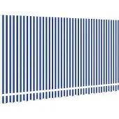 vidaXL Markisenersatzstoff Blau und Weiß 380 x 195 cm Polyester