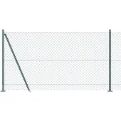 vidaXL Maschendrahtzaun mit Betonsockel 25 x 1,2 m Grün Netz