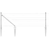 vidaXL Euro-Zaun mit Stacheln 25 x 0,8 m Verzinkter Stahl Silber Netz