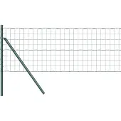 vidaXL Bodenmontierter Euro-Zaun 50 x 0,4 m PVC-beschichteter Stahl