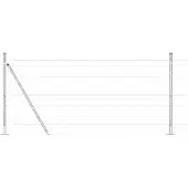vidaXL Euro-Zaun mit Betonsockel 25 x 0,8 m Verzinkter Stahl Silber
