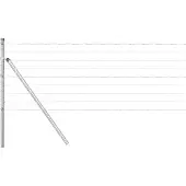 vidaXL Bodenmontierter Euro-Zaun 50 x 0,6 m Verzinkter Stahl Silber
