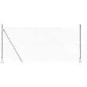 vidaXL Maschendrahtzaun mit Betonsockel 10 x 1 m Verzinkter Stahl Netz